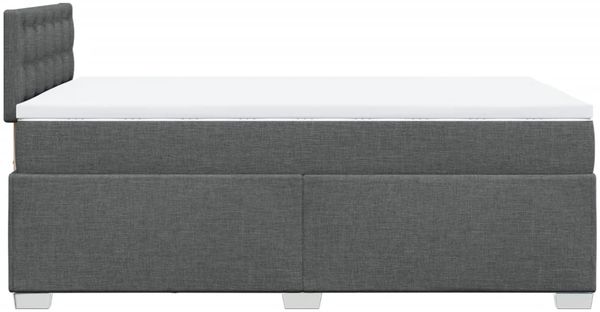 vidaXL Boxspringbett mit Matratze Dunkelgrau 120x190 cm Stoff 3288142 Bild 11
