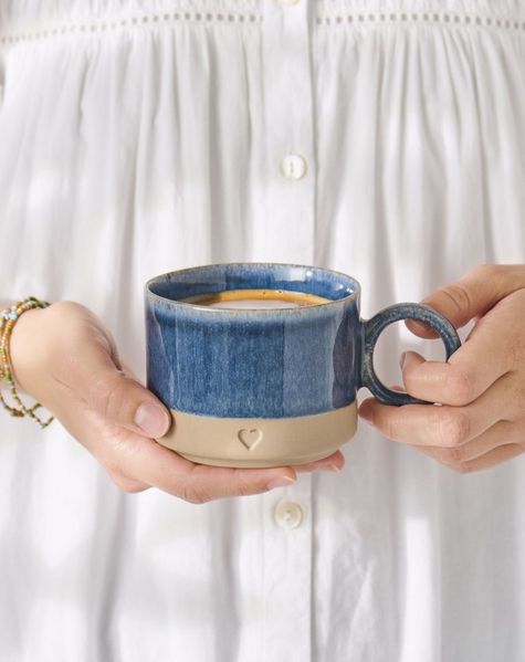 Farbauswahl - Ib Laursen Tasse Kaffeetasse Steingut 290ml mit Herz 2468 blau - 13
