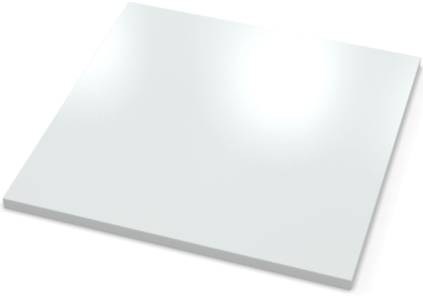 Dekor Spanplatte 19mm Tischplatte weiß melaminharzbeschichtet mit ABS Kante Umleimer - Größe 100 x 200 cm - Höhe 1,9 cm - Farbe Icy White Bild 5