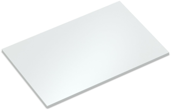 Dekor Spanplatte 19mm Tischplatte weiß melaminharzbeschichtet mit ABS Kante Umleimer - Größe 100 x 200 cm - Höhe 1,9 cm - Farbe Icy White Bild 2