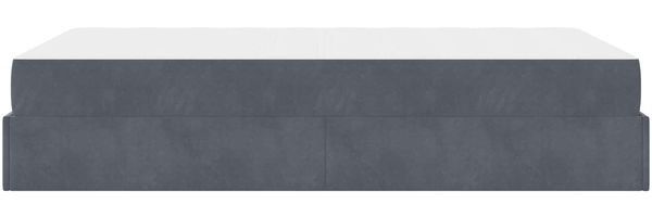 vidaXL Bettgestell mit Matratze 2 pcs Dunkelgrau Samt 3399553 Bild 7