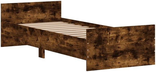 vidaXL Bettgestell ohne Matratze Räuchereiche 75x190 cm Holzwerkstoff 835950 Bild 3