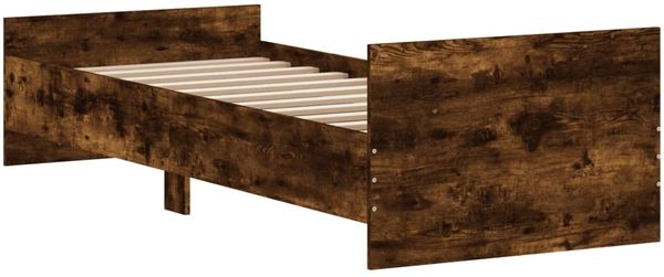 vidaXL Bettgestell ohne Matratze Räuchereiche 75x190 cm Holzwerkstoff 835950 Bild 7