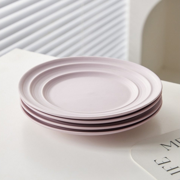 JIWOO Teller 4er,Ø21,5cm,Frühstücksteller,Salatteller,Dessertteller,Pastateller, (4 St), Keramik,Mikrowellen-und spülmaschinenfest,Rutschfest,langlebig Bild 2