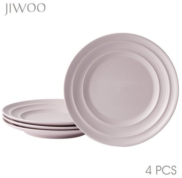 JIWOO Teller 4er,Ø21,5cm,Frühstücksteller,Salatteller,Dessertteller,Pastateller, (4 St), Keramik,Mikrowellen-und spülmaschinenfest,Rutschfest,langlebig Bild 4