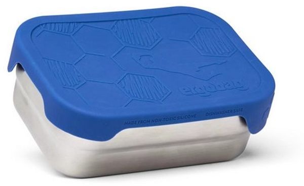 ergobag Lunchbox Edelstahl Brotdose, Edelstahl, (Edelstahl Brotdose, 3-tlg, 1x Brotdose, 1x Trennfach), spülmaschinengeeignet