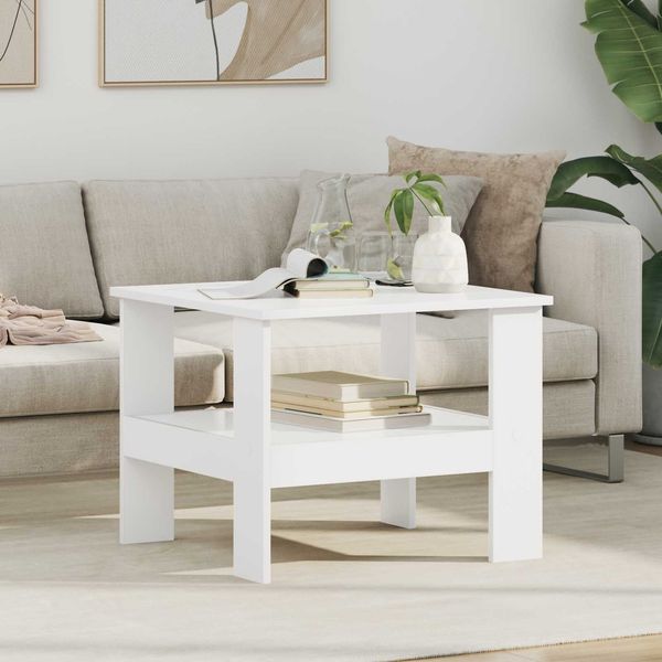vidaXL Couchtisch Weiß 57 x 55 x 45 cm Holzwerkstoff 8000244
