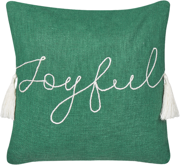 Dekokissen Mit Aufschrift ELETTARIA Baumwolle 45 x 45 cm Grün