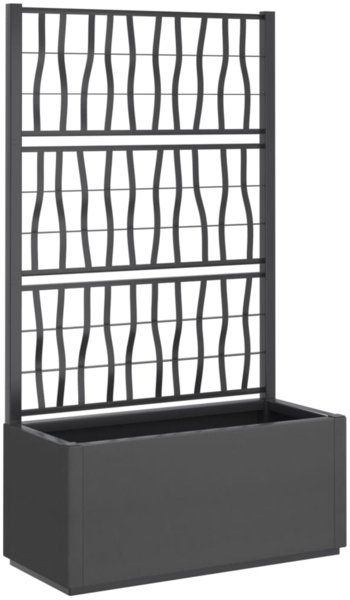 vidaXL Pflanzkübel mit Rankgitter Dunkelgrau 80x36x140 cm PP 368780