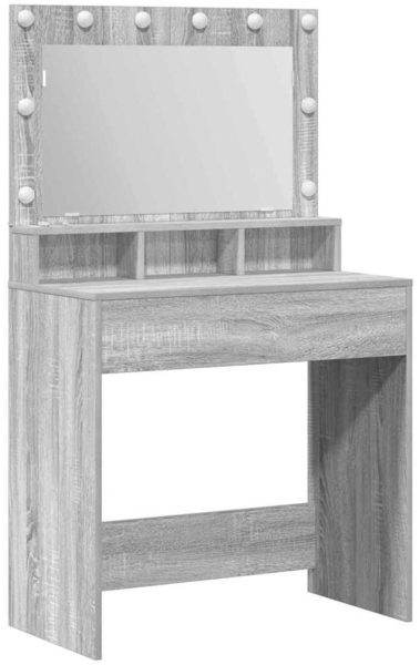 vidaXL Schminktisch Grau Sonoma 79 x 41 x 135 cm Holzwerkstoff 865114