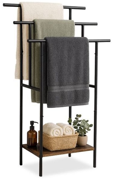 Relaxdays Handtuchständer mit Ablage