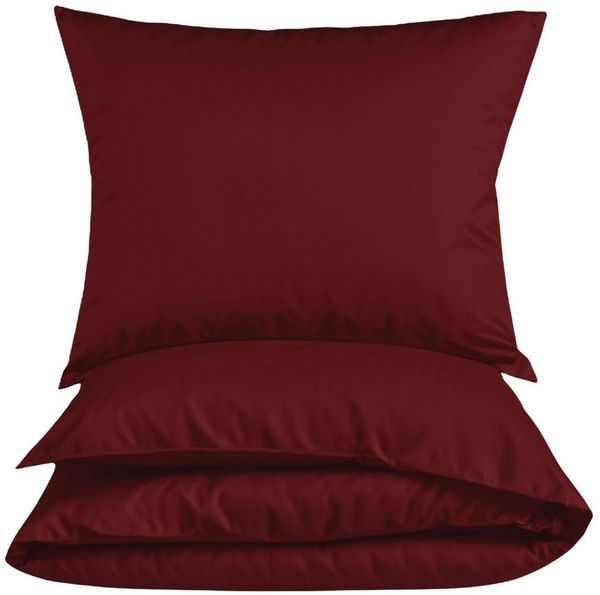 Carpe Sonno Bettwäsche Mikrofaser Bettwäsche 135x200 155x220 200x200 Einfarbig Atmungsaktiv, Mikrofaser, 3 teilig, Uni Bettbezug 200x200 Rot - Super soft & Oeko-Tex Zertifiziert