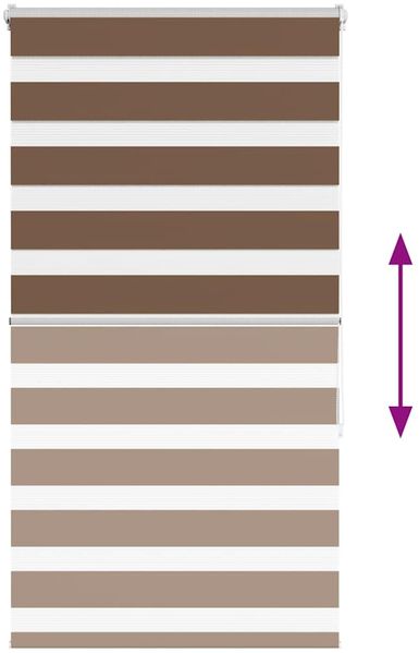 vidaXL Doppelrollo Braun 90x150 cm Stoffbreite 85,9 cm Polyester 4014337 Bild 5