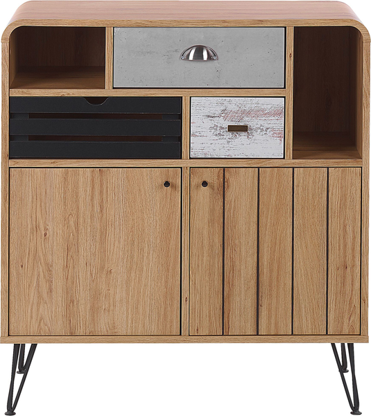 Sideboard heller Holzfarbton 3 Schubladen KYLE Bild 5