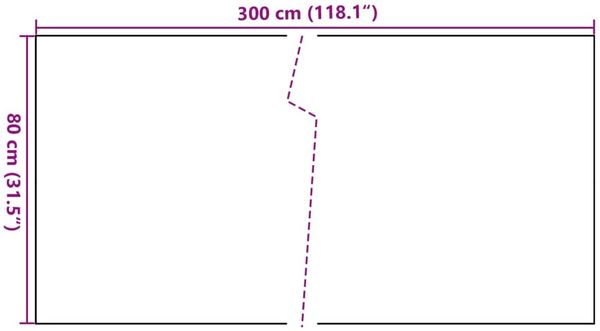 vidaXL Balkon-Sichtschutz Schwarz 300x80 cm Poly Rattan 156295 Bild 8