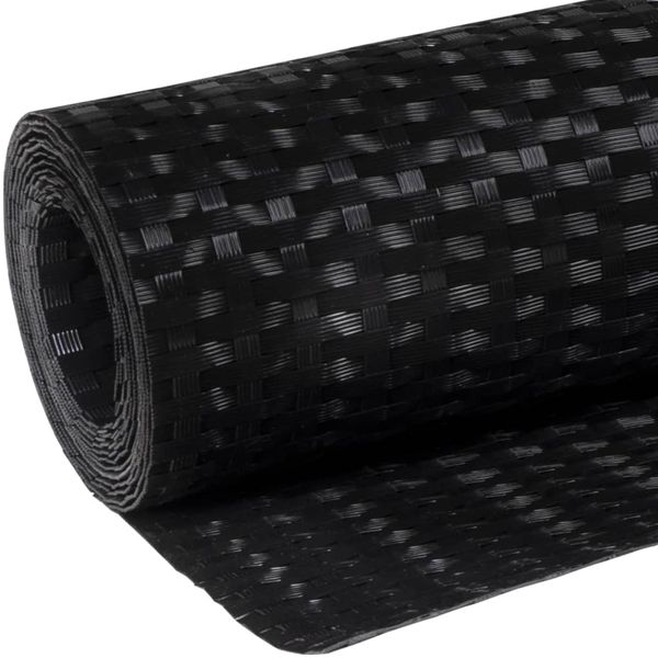 vidaXL Balkon-Sichtschutz Schwarz 300x80 cm Poly Rattan 156295 Bild 7
