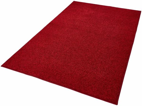 Kurzflor Teppich Pure Uni Rot - 160x240x1,3cm
