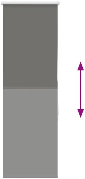 vidaXL Verdunkelungsrollo Grau 50x175 cm Stoffbreite 45,7 cm Polyester 4011144 Bild 5