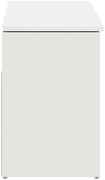 vidaXL Schuhbank Weiß 102x30,5x45 cm Holzwerkstoff 859136 Bild 5