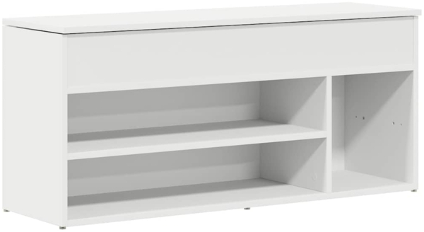 vidaXL Schuhbank Weiß 102x30,5x45 cm Holzwerkstoff 859136