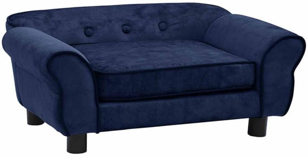 vidaXL Hundesofa Blau 72x45x30 cm Plüsch 171040