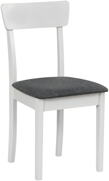 Selsey 'Wehron' Esszimmerstuhl mit Polstersitz, Dunkelgrau/Weiß