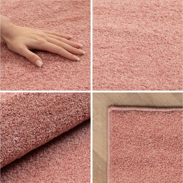 Carpettex Veloursteppich Unicolor - Einfarbig, Läufer, Höhe: 11 mm, Einfarbig Kurzflor Teppich Wohnzimmer verschiedene farben und größen