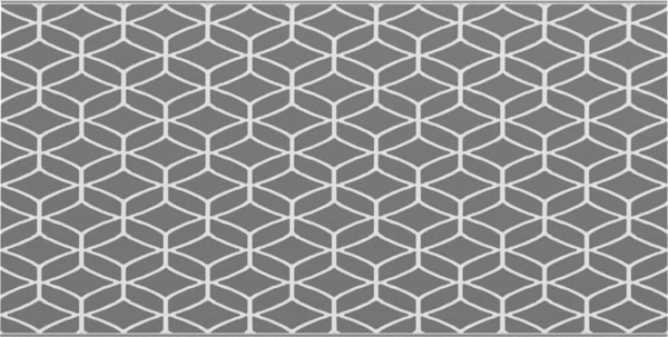 vidaXL Outdoor-Teppich Geometrisch ARAKIL Grau und Weiß 500 x 250 cm 42003470