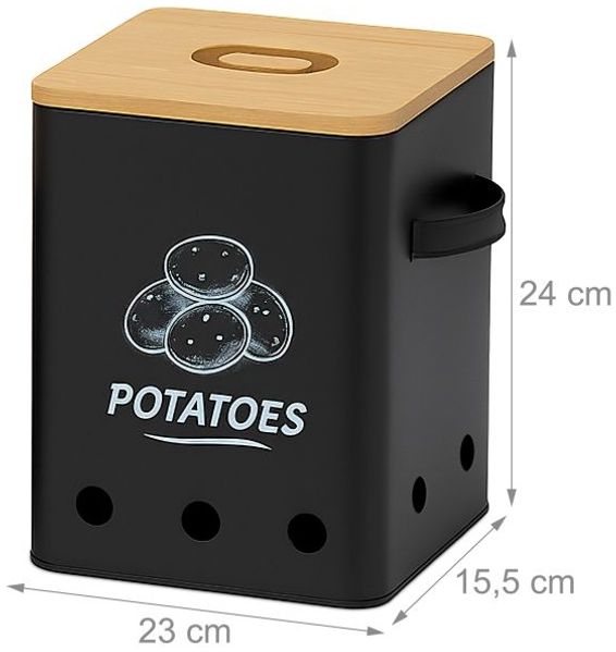 Relaxdays Kartoffel Aufbewahrungsbox 3er Set Bild 6