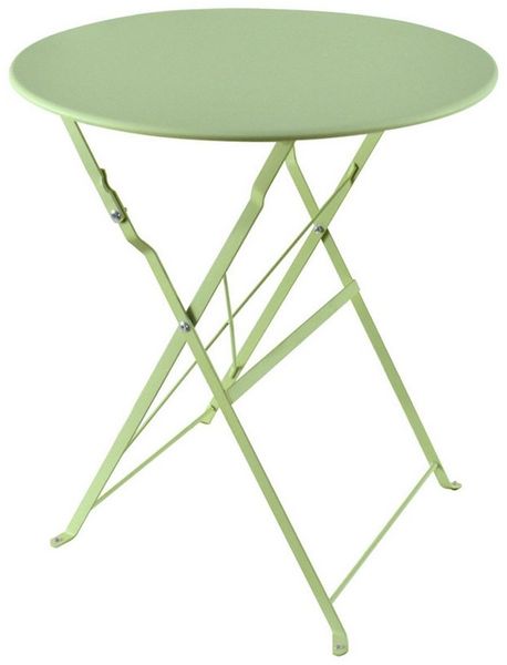 HTI-Living Gartentisch Basil Metall rund klappbar Grün (Stück, 1-St, 1 Gartentisch)