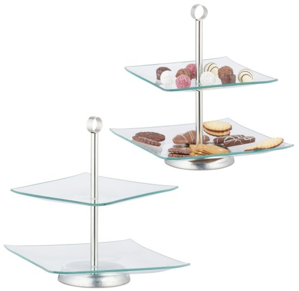 2 x Etagere 2-stufig