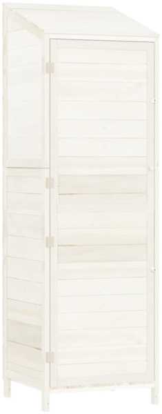 vidaXL Geräteschuppen Weiß 55x52x174,5 cm Massivholz Tanne 152187