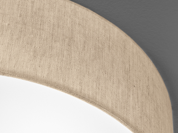 LED Deckenlampe rund groß mit Lampenschirm Leinen Beige, Ø 60cm Bild 6