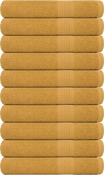 Saunatücher 10 Stk. Golden 80x200 cm 360 g/m² 100% Baumwolle 136817