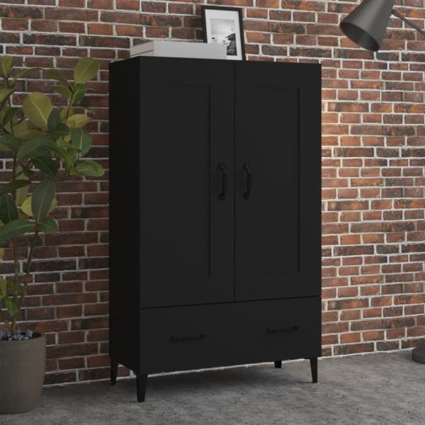 Highboard Schwarz 70 x 31 x 115 cm Holzwerkstoff [812574]