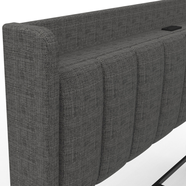 HOME DELUXE LED Bett MELURA inkl. Matratze Dunkelgrau - 180 x 200 cm Bild 3