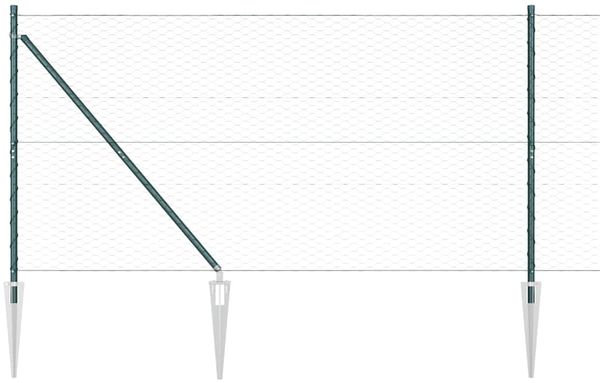 vidaXL Sechseckiger Zaun mit Pfosten 50 x 1,4 m Grün Netz 3353140 Bild 7