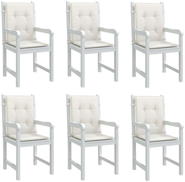 vidaXL Niedriglehner-Auflagen 6 Stk. Melange Creme 100x50x4 cm Stoff 4002453