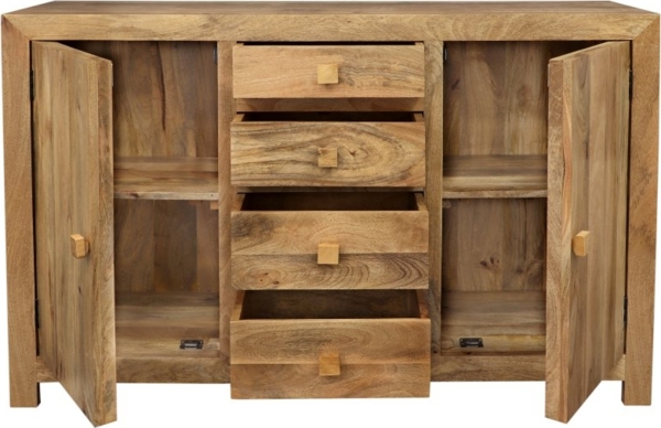 Kommode Hina 140x90x45 aus Mangoholz Bild 4