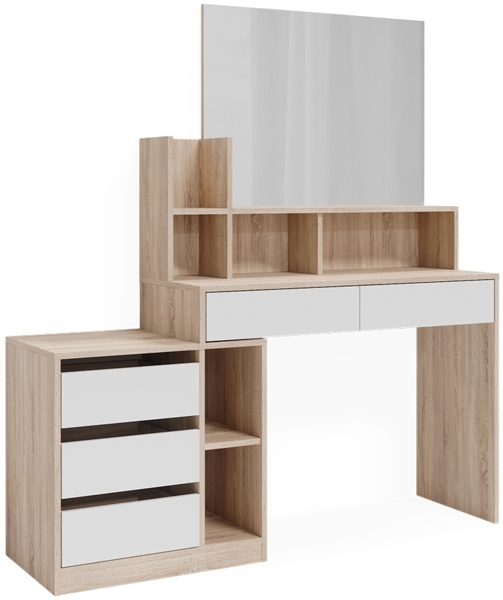 Schreibtisch Anja Weiß/Sonoma 139.8 x 40 cm mit Schubladen Vicco