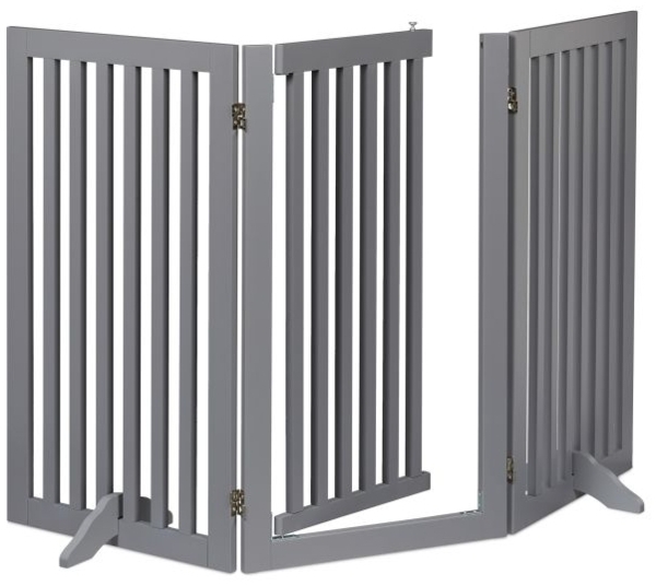 Graues Absperrgitter mit Tür 92 cm hoch