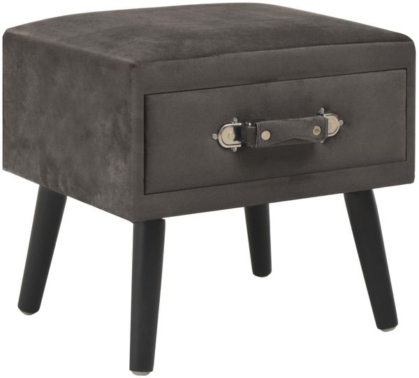 vidaXL Nachttisch Grau 40x35x40 Samt 247542