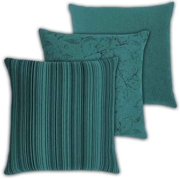 novely® Dekokissen novely® 3er-SET DEKOKISSEN MALCHIN Couch Sofakissen Kissenbezug Füllun
