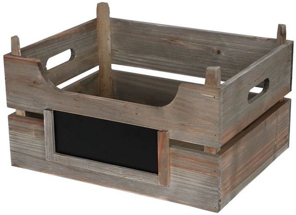 Deko-Stapelkiste mit Beschriftungsfeld Holzkiste Obstkiste Dekokiste