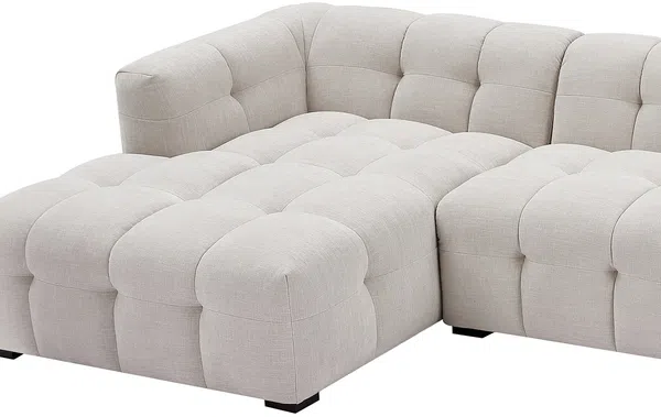 Vente-unique - DILOME Sofa Stoff Beige - B 90 cm168 cm x H 45 cm68 cm x L 90 cm314 cm Bild 7