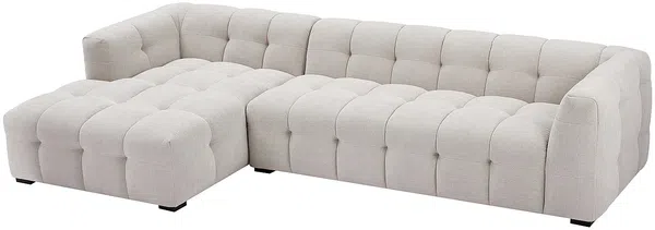 Vente-unique - DILOME Sofa Stoff Beige - B 90 cm168 cm x H 45 cm68 cm x L 90 cm314 cm Bild 4