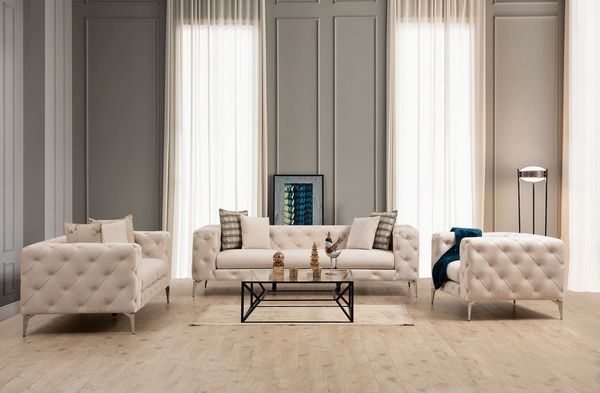 Ohrensessel, 'Como', 70 x 90 x 108, Ekru