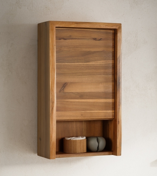 Badoberschrank 40x70cm 'Dakar' Akazie massiv lackiert