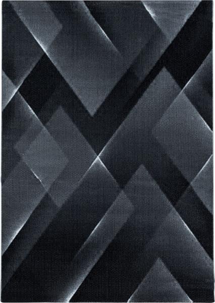 Kurzflor Teppich Clara Läufer - 80x150 cm - Schwarz