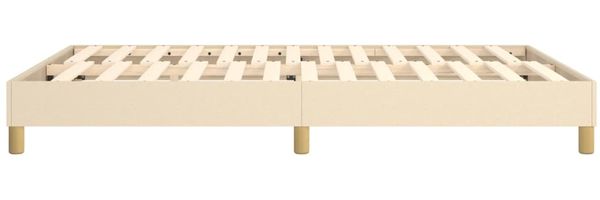 vidaXL Polsterbett, Stoff, 25,0 cm, Creme, 140x200 cm, mit Lattenrost, Natur Bild 6